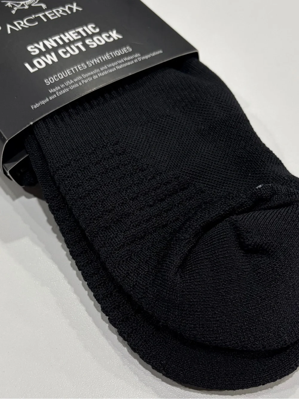 Arc’teryx Men's Large Synthetic Low Cut Sock Black NWT Cushioned Breathable